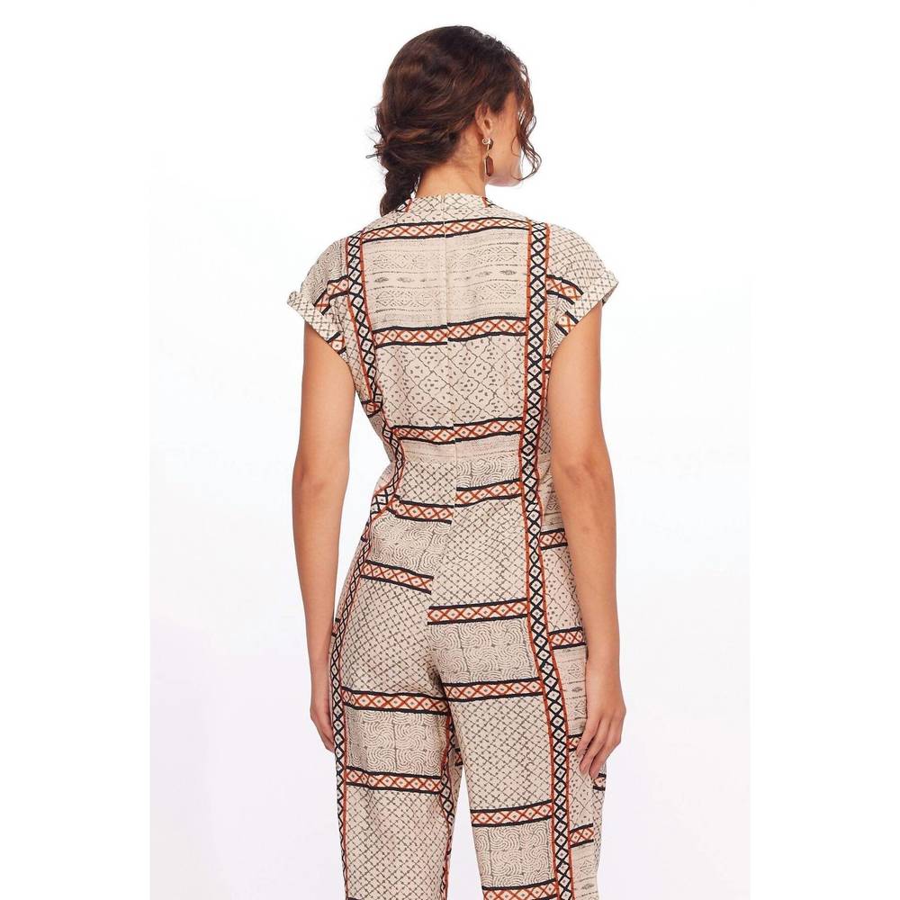 NEW EVA FRANCO nora wide leg jumpsuit in dulce de tequila - Picture 2 of 2